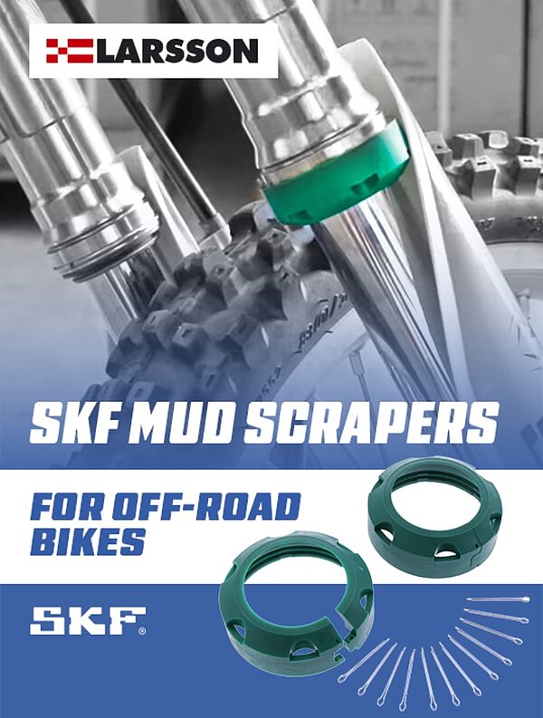 SKF Mud Scrapers mounted on USD forks